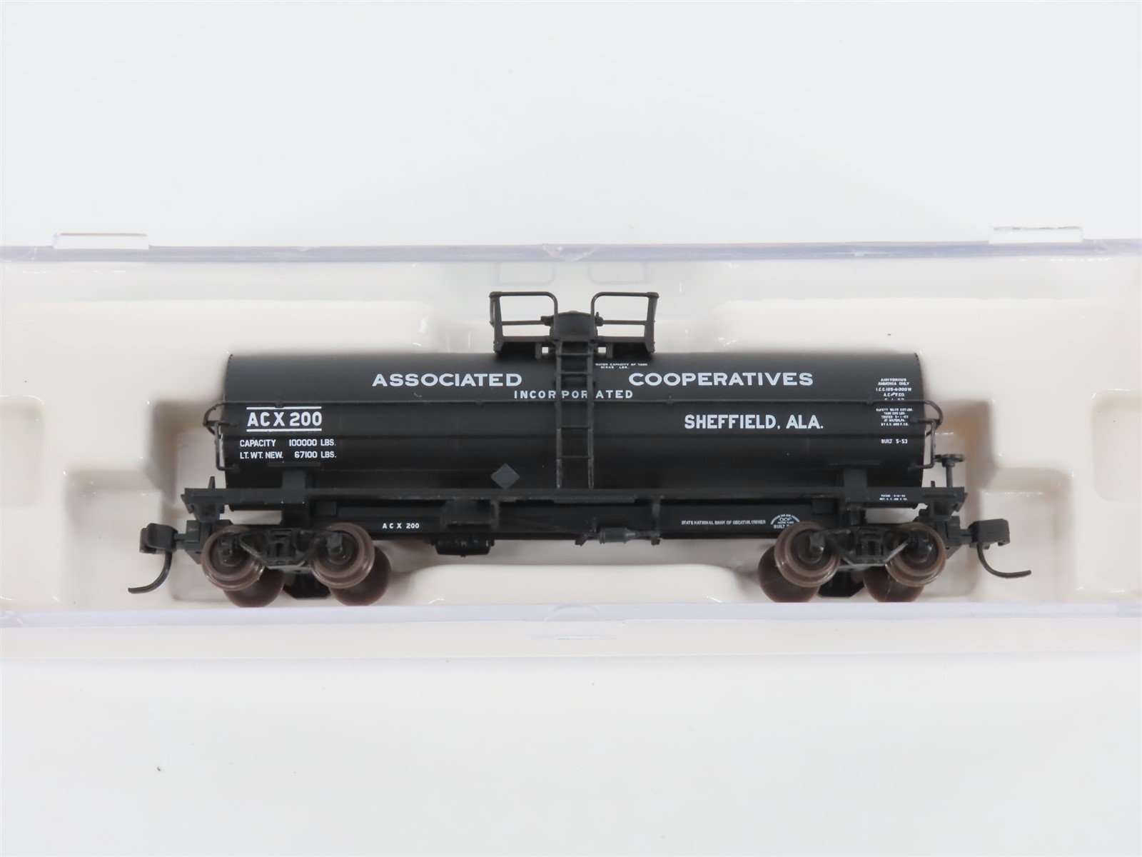 N Scale Atlas 43602 ACX Associated Cooperatives 11,000 Gallon Tank Car #200