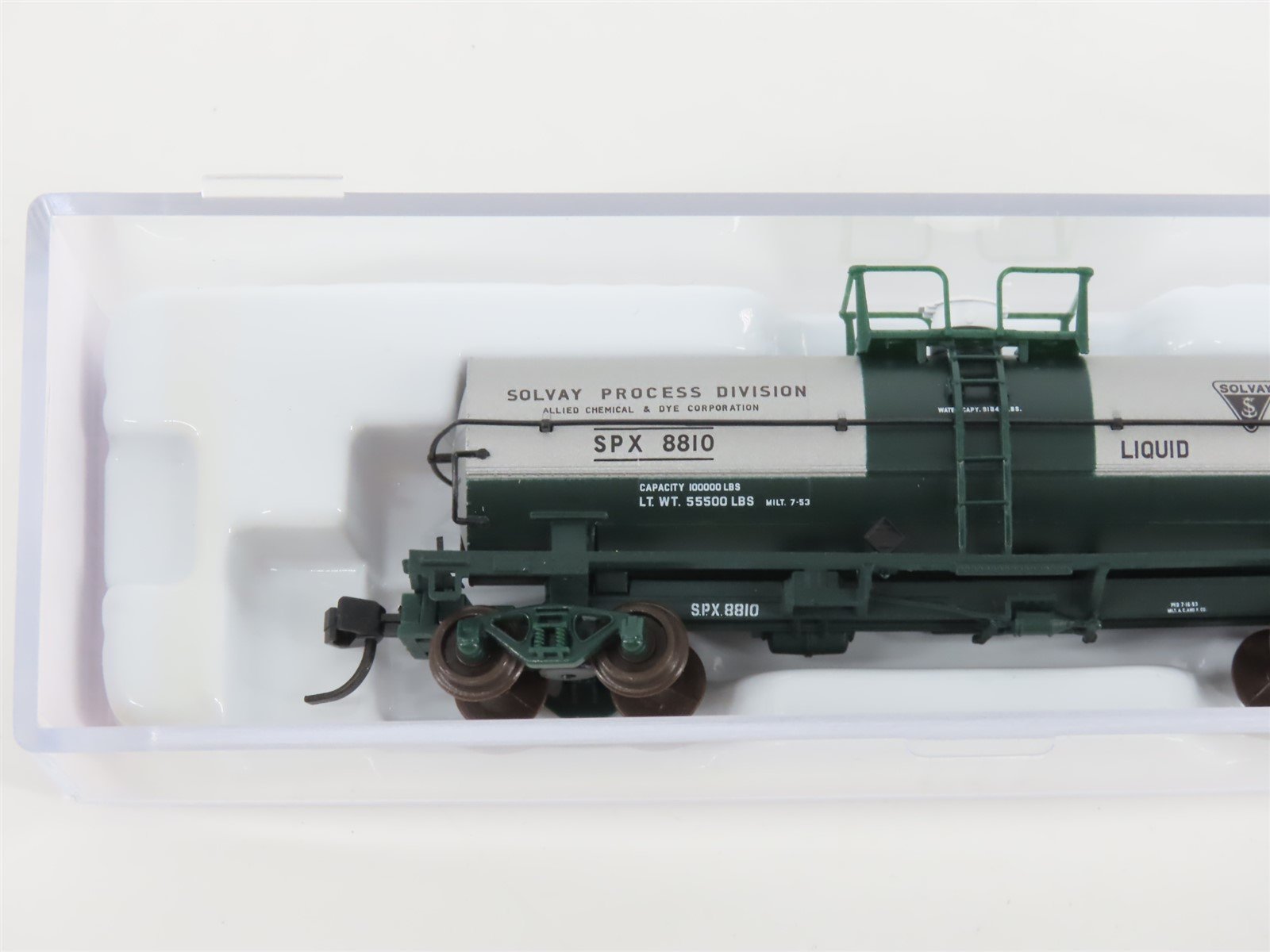 N Scale Atlas 43422 SPX Solvay Process Division 11,000 Gallon Tank Car #8810