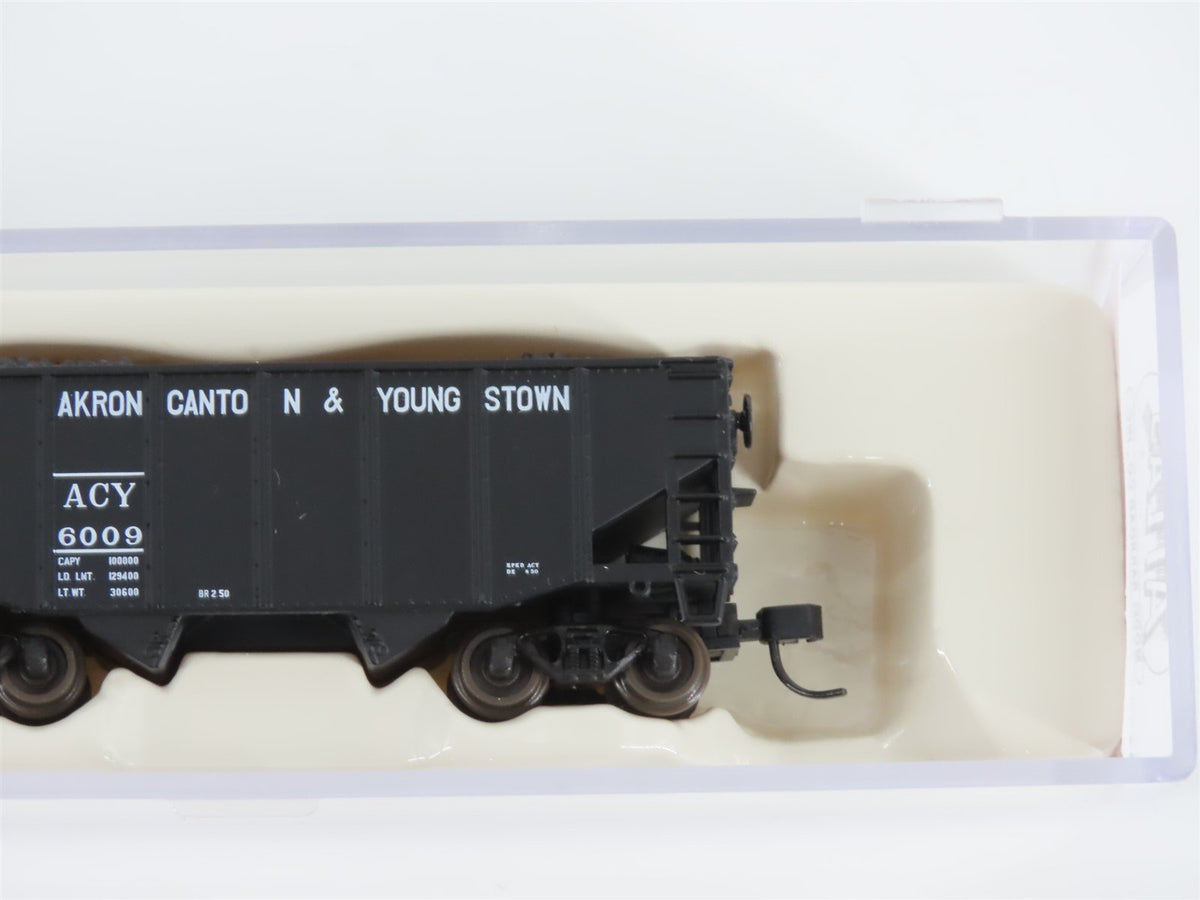 N Scale Atlas 41297 ACY Akron Canton &amp; Youngstown 2-Bay Hopper #6009 w/ Load