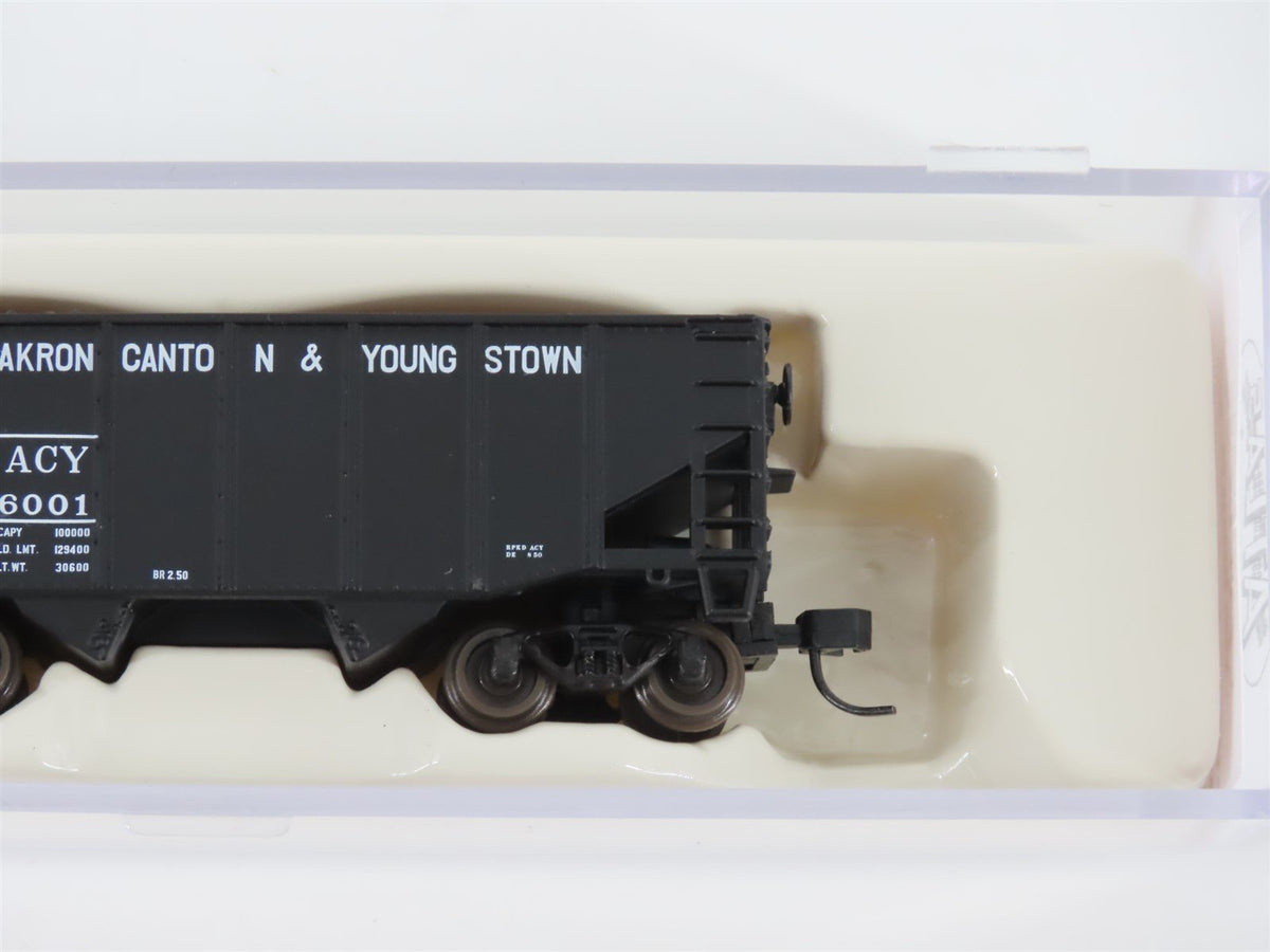 N Scale Atlas 41295 ACY Akron Canton &amp; Youngstown 2-Bay Hopper #6001 w/ Load