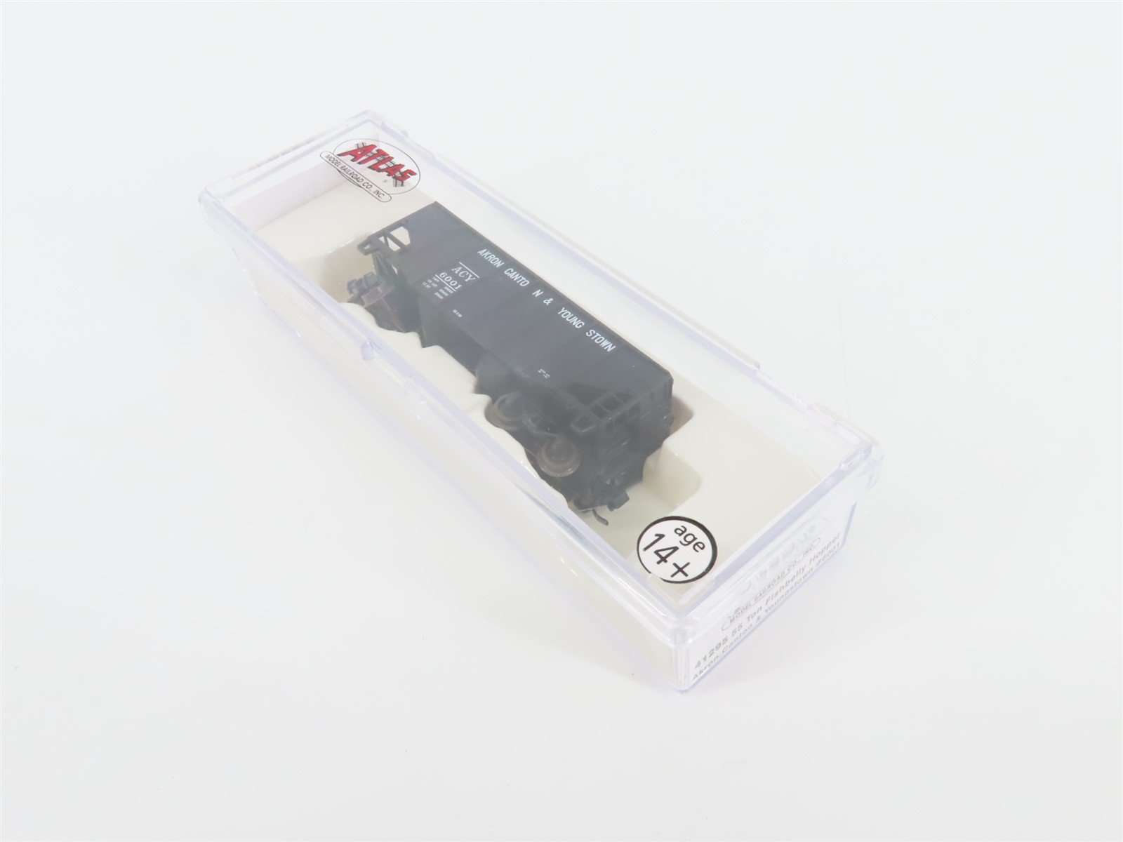 N Scale Atlas 41295 ACY Akron Canton & Youngstown 2-Bay Hopper #6001 w/ Load