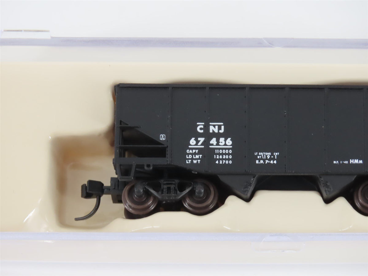 N Scale Atlas 41278 CNJ Jersey Central 2-Bay Open Hopper #67456 w/ Load