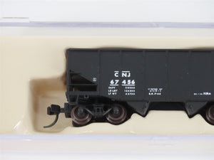 N Scale Atlas 41278 CNJ Jersey Central 2-Bay Open Hopper #67456 w/ Load