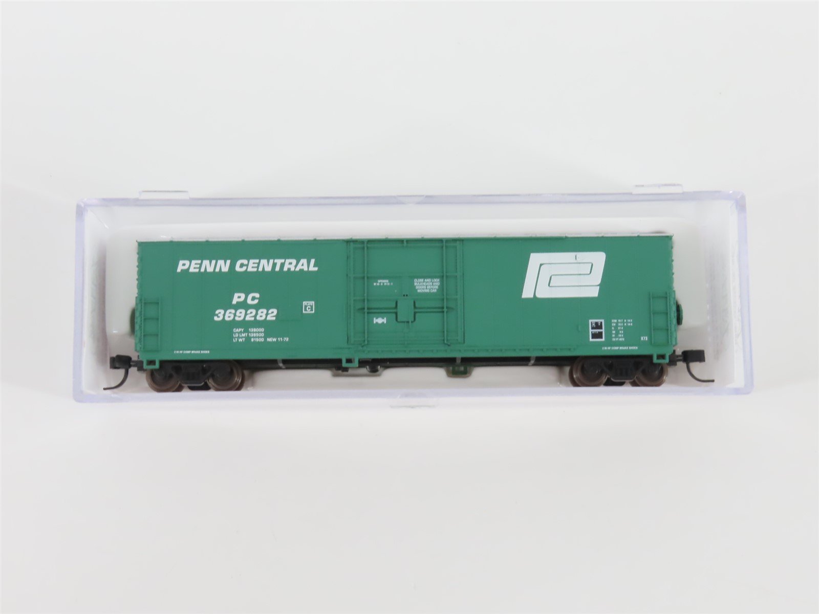 N Scale Atlas 33723 PC Penn Central Railroad 50' FGE Box Car #369282