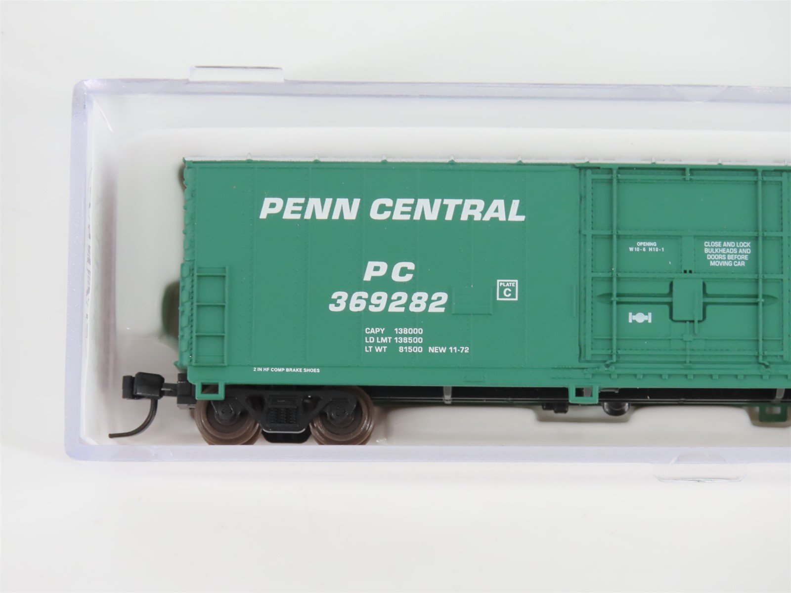 N Scale Atlas 33723 PC Penn Central Railroad 50' FGE Box Car #369282