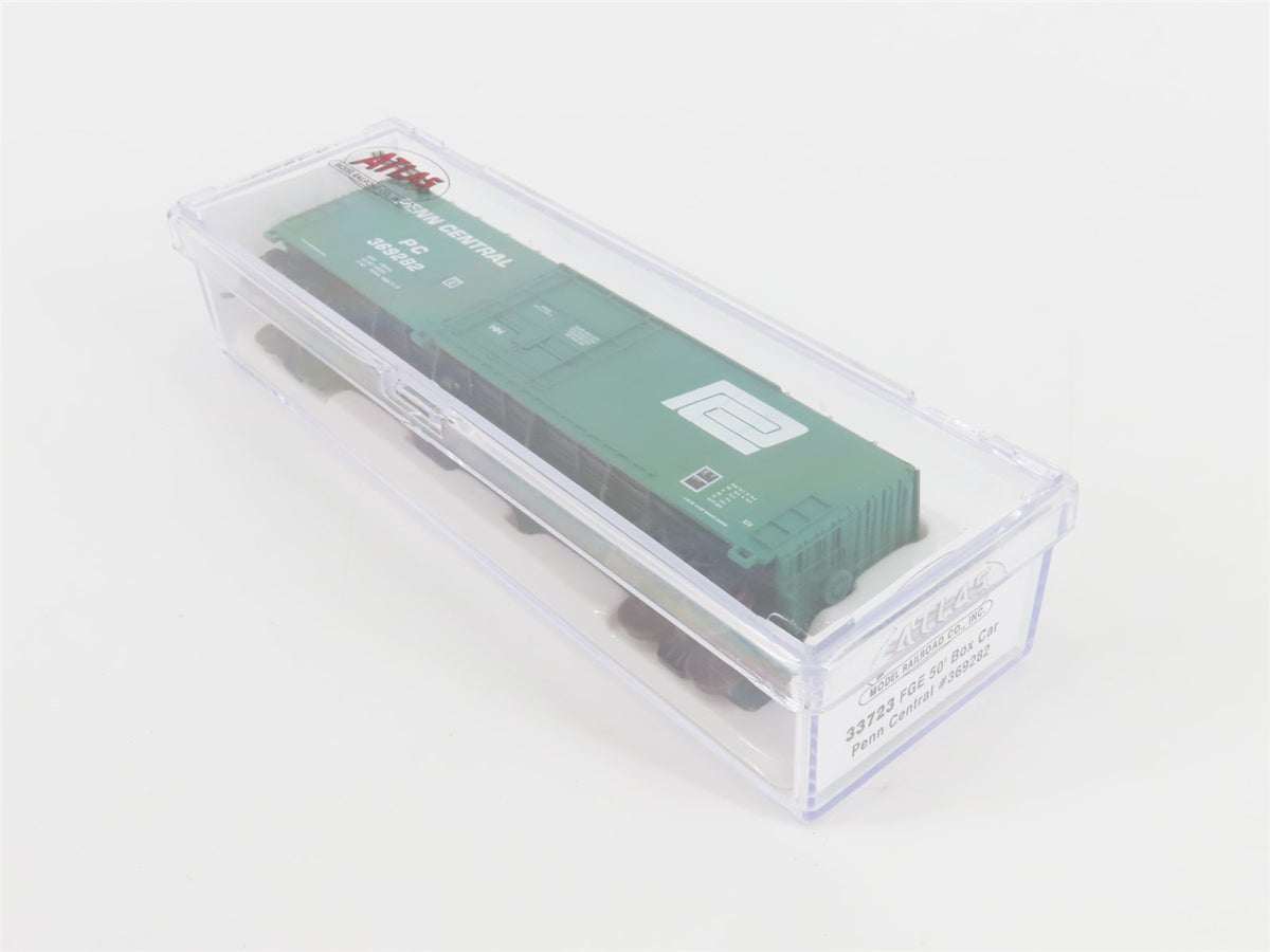 N Scale Atlas 33723 PC Penn Central Railroad 50&#39; FGE Box Car #369282