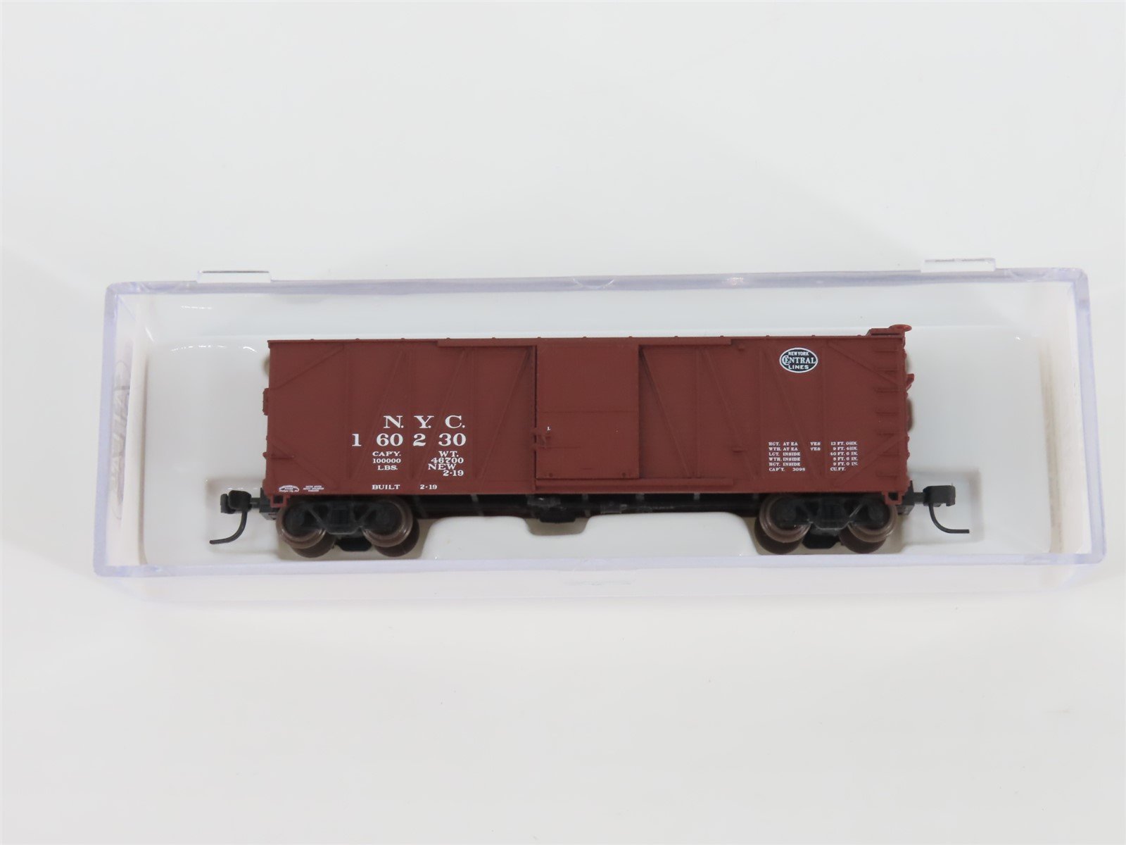 N Scale Atlas 41742 NYC New York Central Single Door Box Car #160230