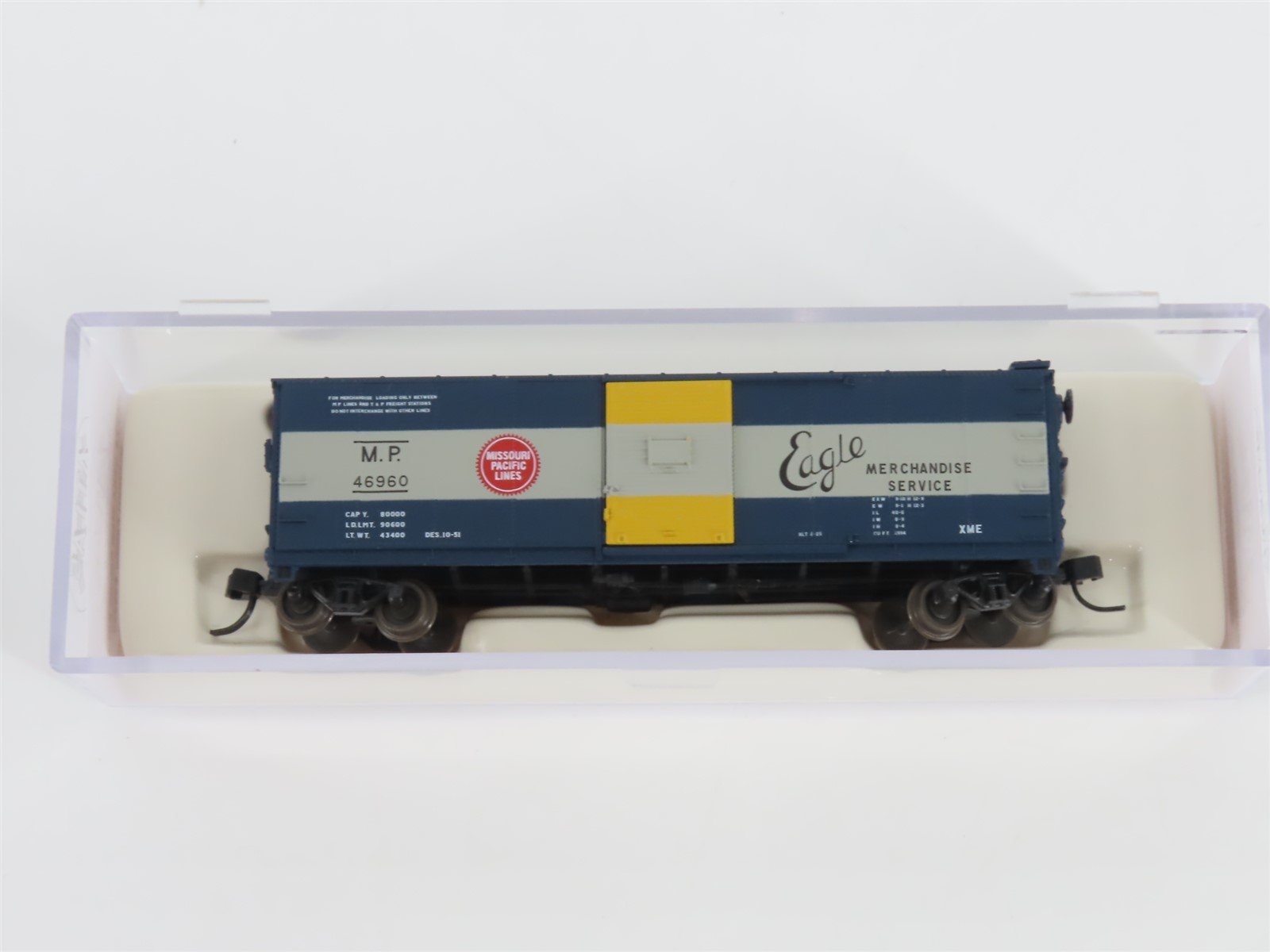 N Scale Atlas 45834 MP Missouri Pacific Eagle Single Door Steel Box Car #46960