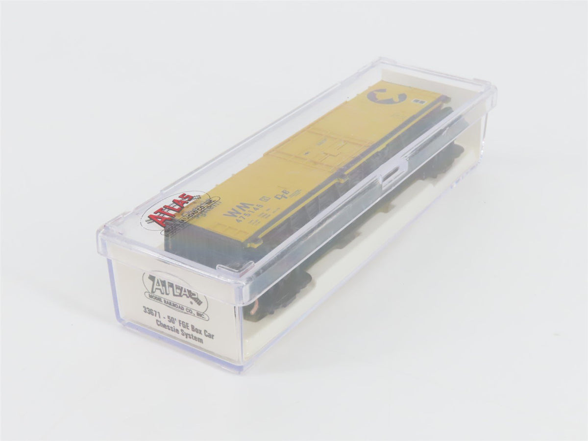 N Scale Atlas 33671 WM Chessie System 50&#39; FGE Box Car #475145
