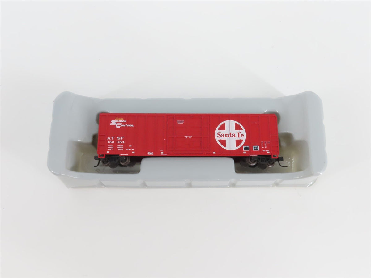 N Scale Athearn 11410 ATSF Santa Fe Railroad 50&#39; Plug Door Box Car #152054
