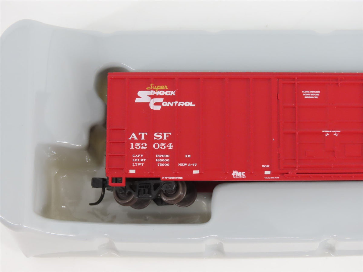 N Scale Athearn 11410 ATSF Santa Fe Railroad 50&#39; Plug Door Box Car #152054