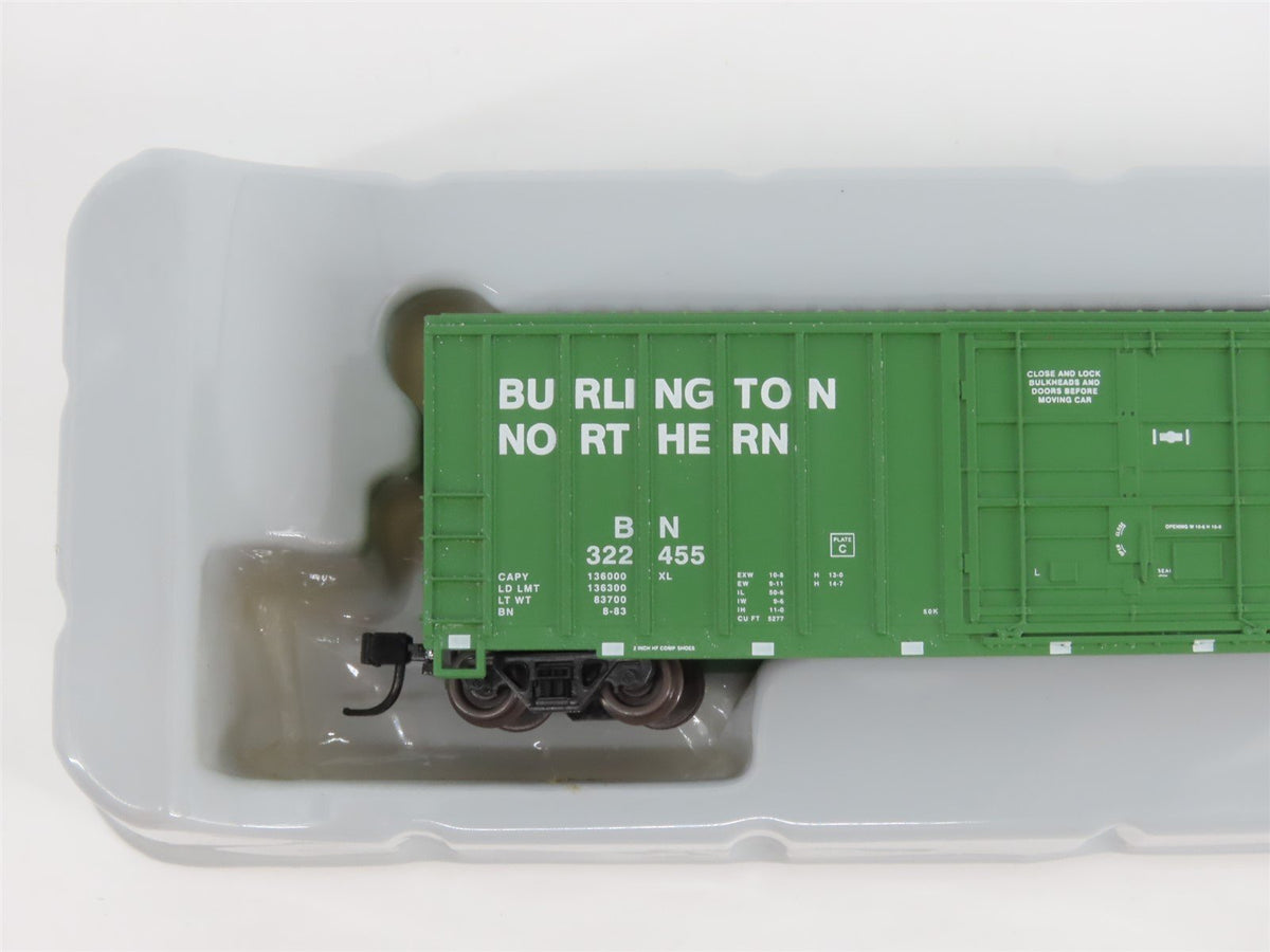 N Scale Athearn 11401 BN Burlington Northern 50&#39; Plug Door Box Car #322455