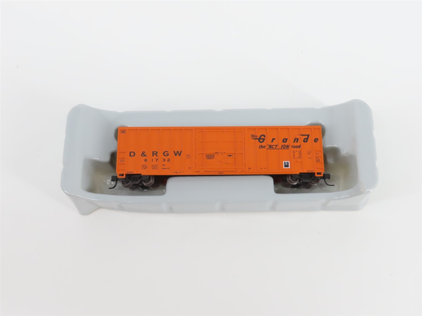 N Scale Athearn 11406 D&RGW Rio Grande 50' FMC Plug Door Box Car #61732