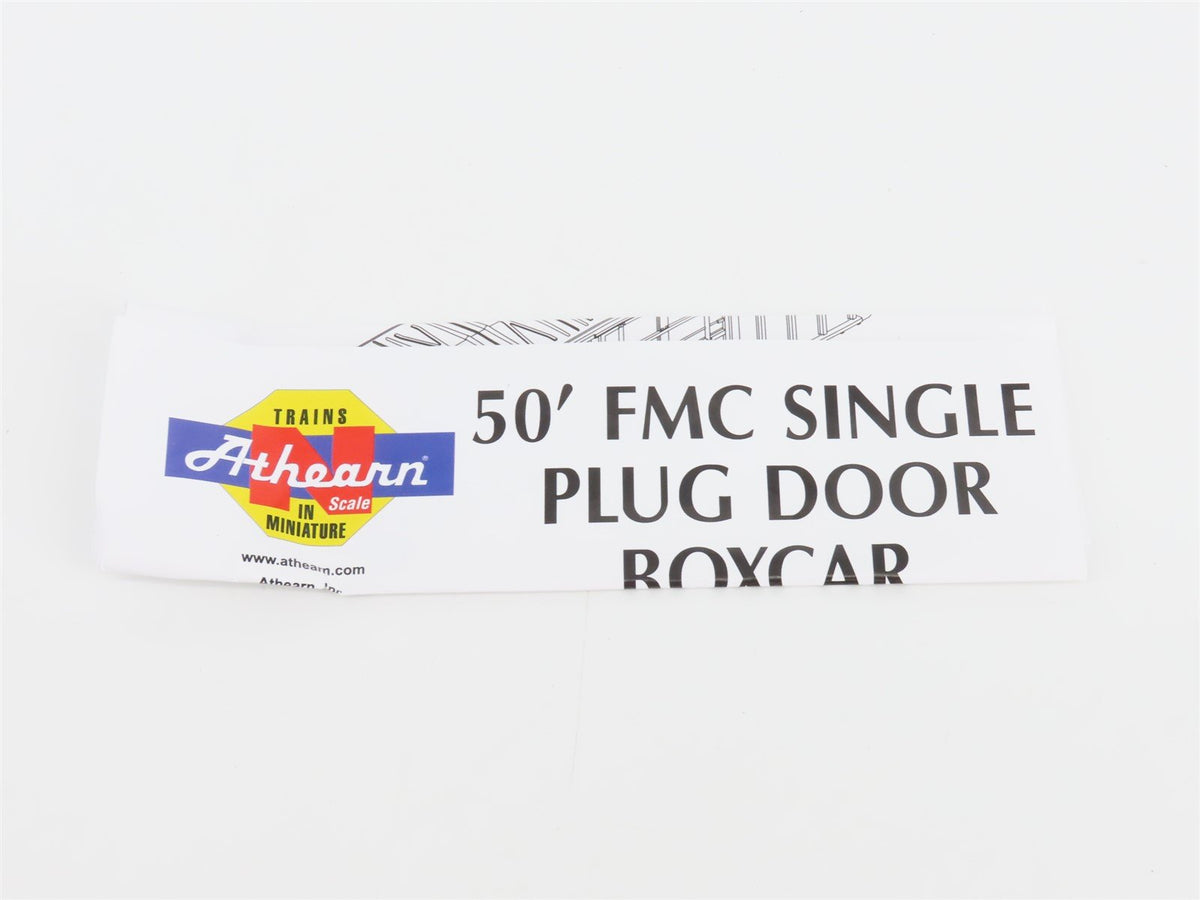 N Scale Athearn 11406 D&amp;RGW Rio Grande 50&#39; FMC Plug Door Box Car #61732