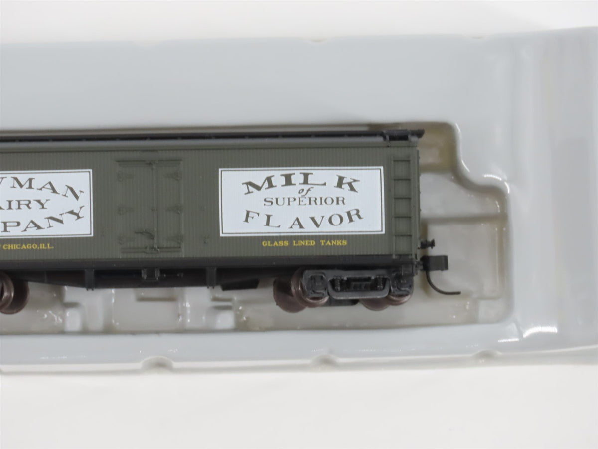 N Scale Athearn 11605 BOWX Bowman Dairy 40&#39; Wood Milk Car #1117