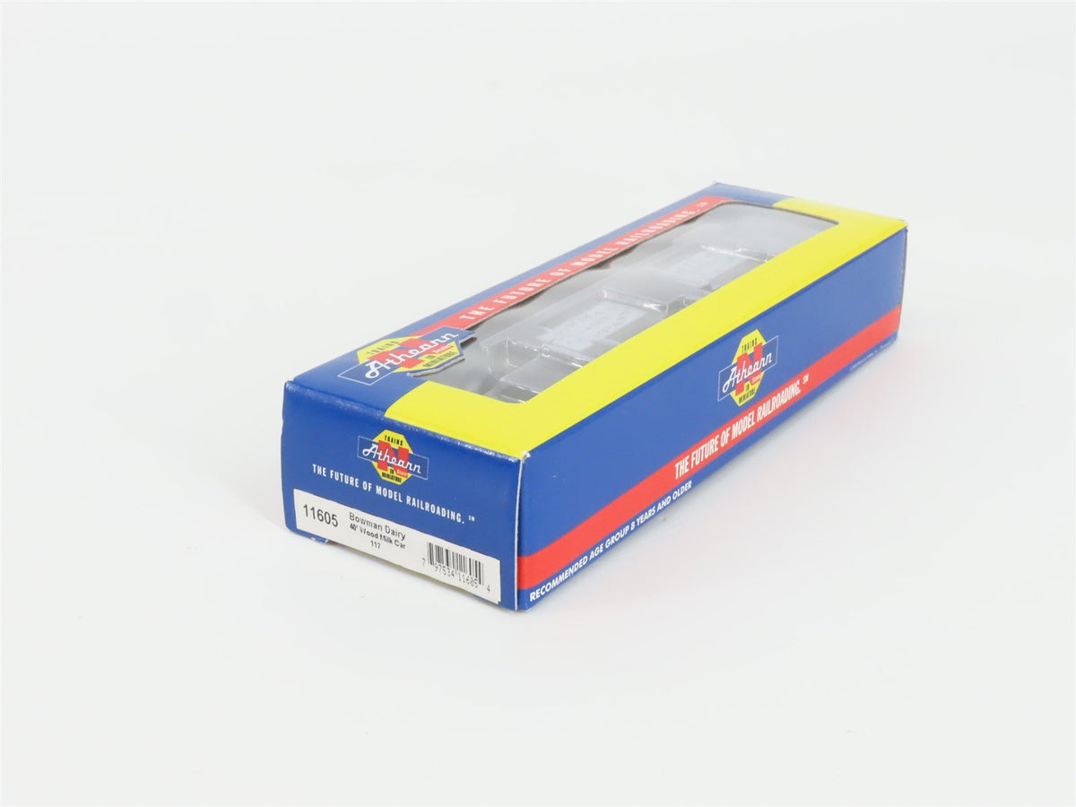 N Scale Athearn 11605 BOWX Bowman Dairy 40&#39; Wood Milk Car #1117