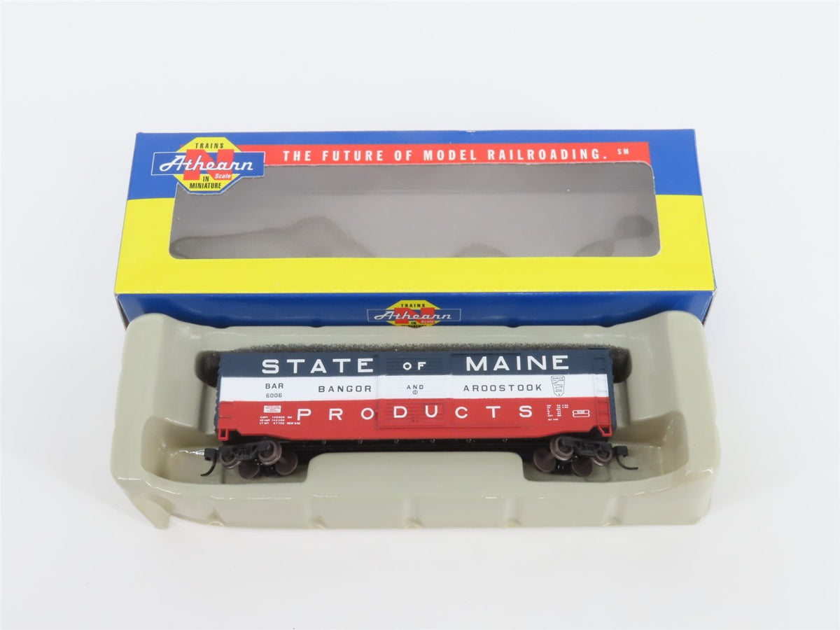N Scale Athearn 14123 BAR Bangor &amp; Aroostook State of Maine 50&#39; Box Car #6006