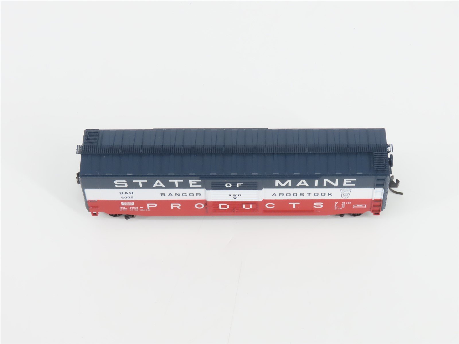 N Scale Athearn 14123 BAR Bangor & Aroostook State of Maine 50' Box Car #6006