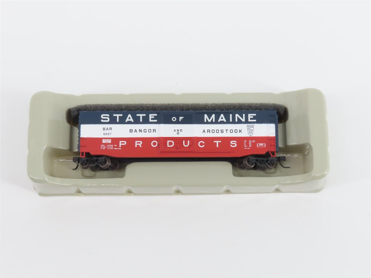 N Scale Athearn 14124 BAR Bangor &amp; Aroostook State of Maine 50&#39; Box Car #6027