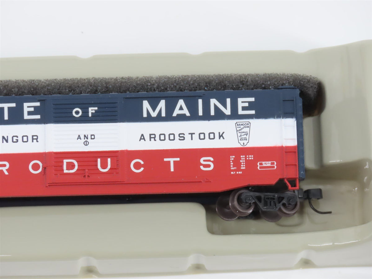 N Scale Athearn 14124 BAR Bangor &amp; Aroostook State of Maine 50&#39; Box Car #6027