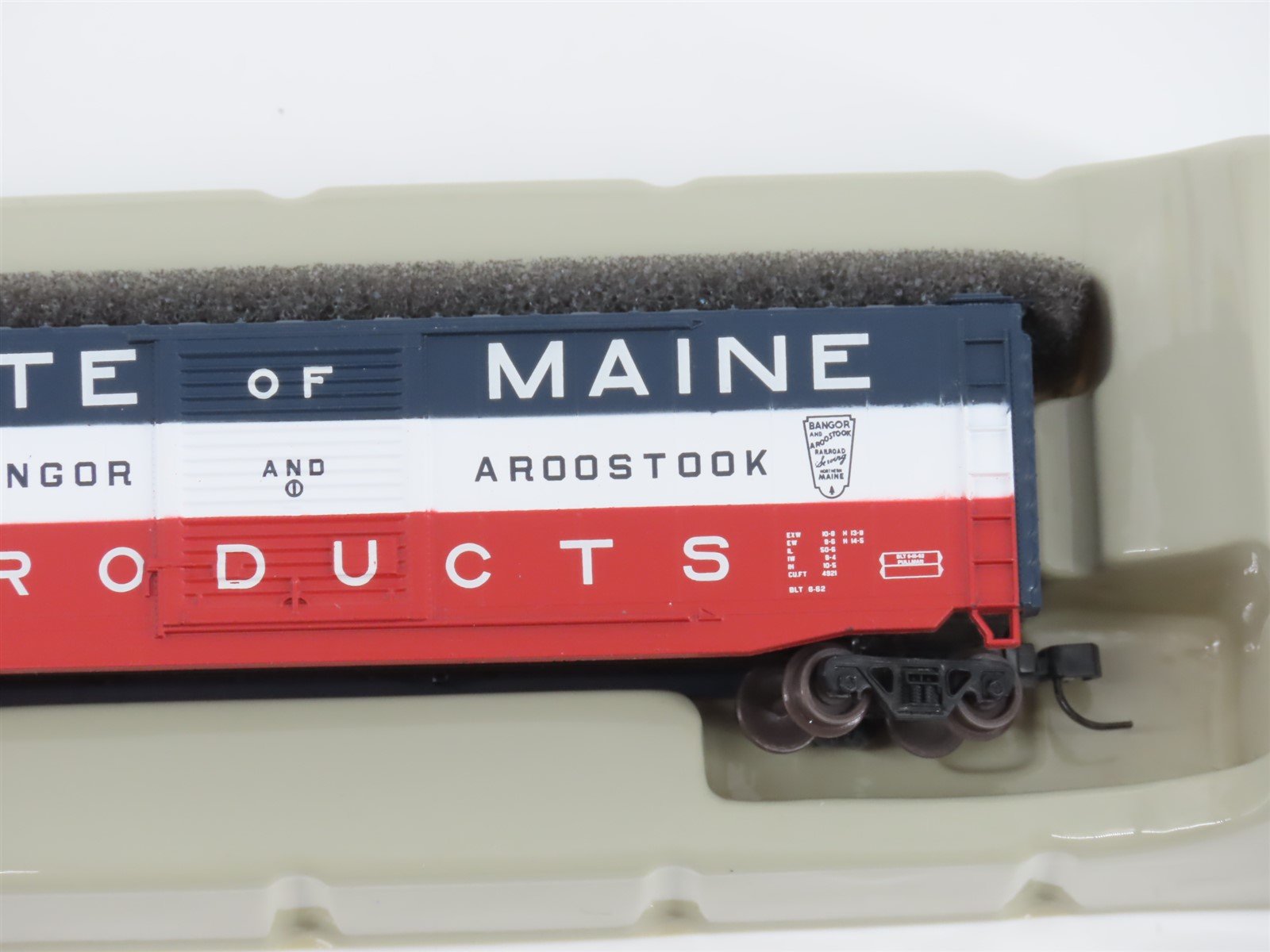 N Scale Athearn 14124 BAR Bangor & Aroostook State of Maine 50' Box Car #6027