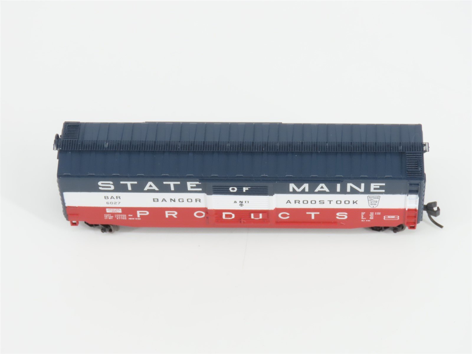 N Scale Athearn 14124 BAR Bangor & Aroostook State of Maine 50' Box Car #6027