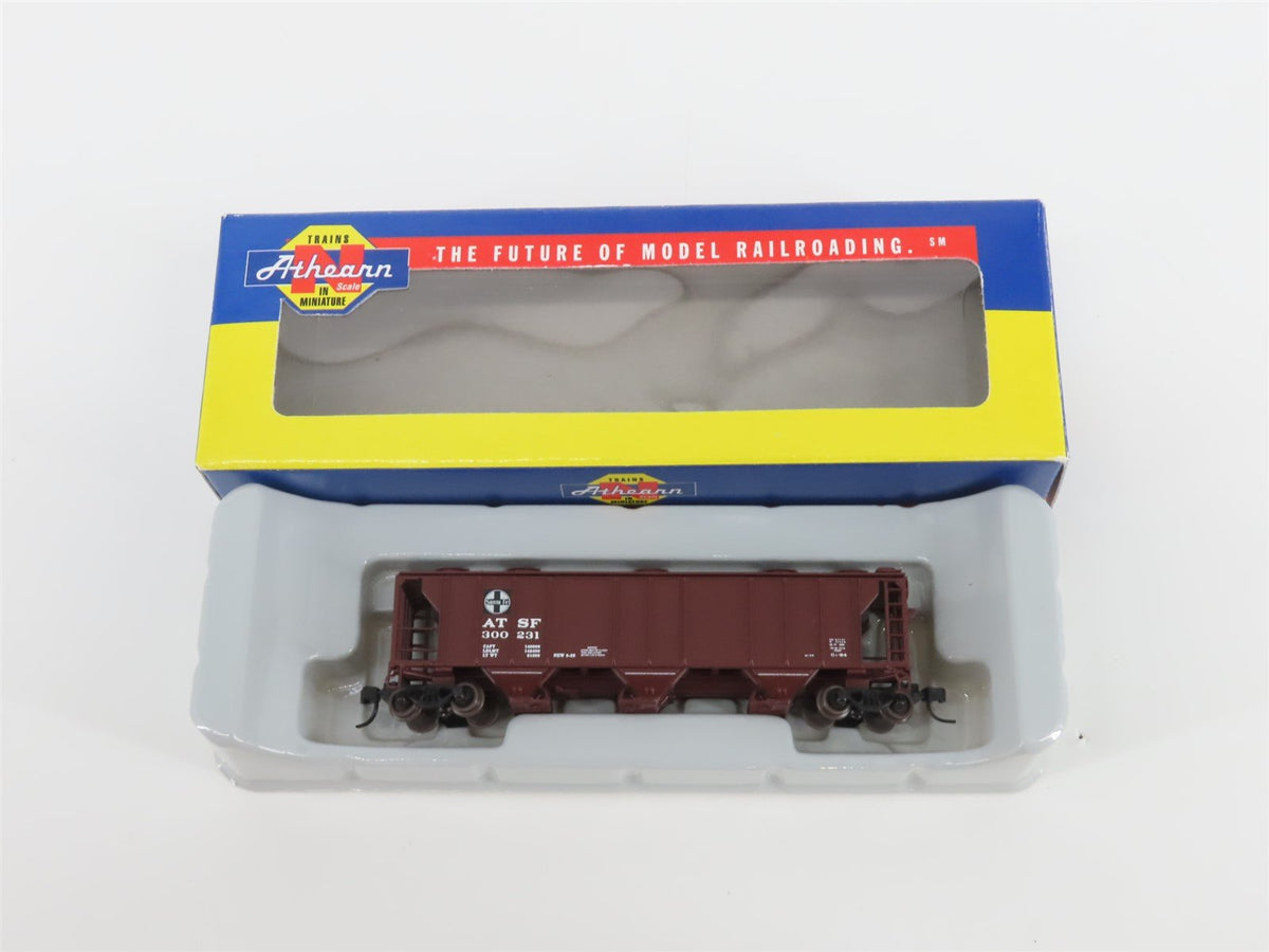 N Scale Athearn 11351 ATSF Santa Fe 3-Bay Covered Hopper #300231