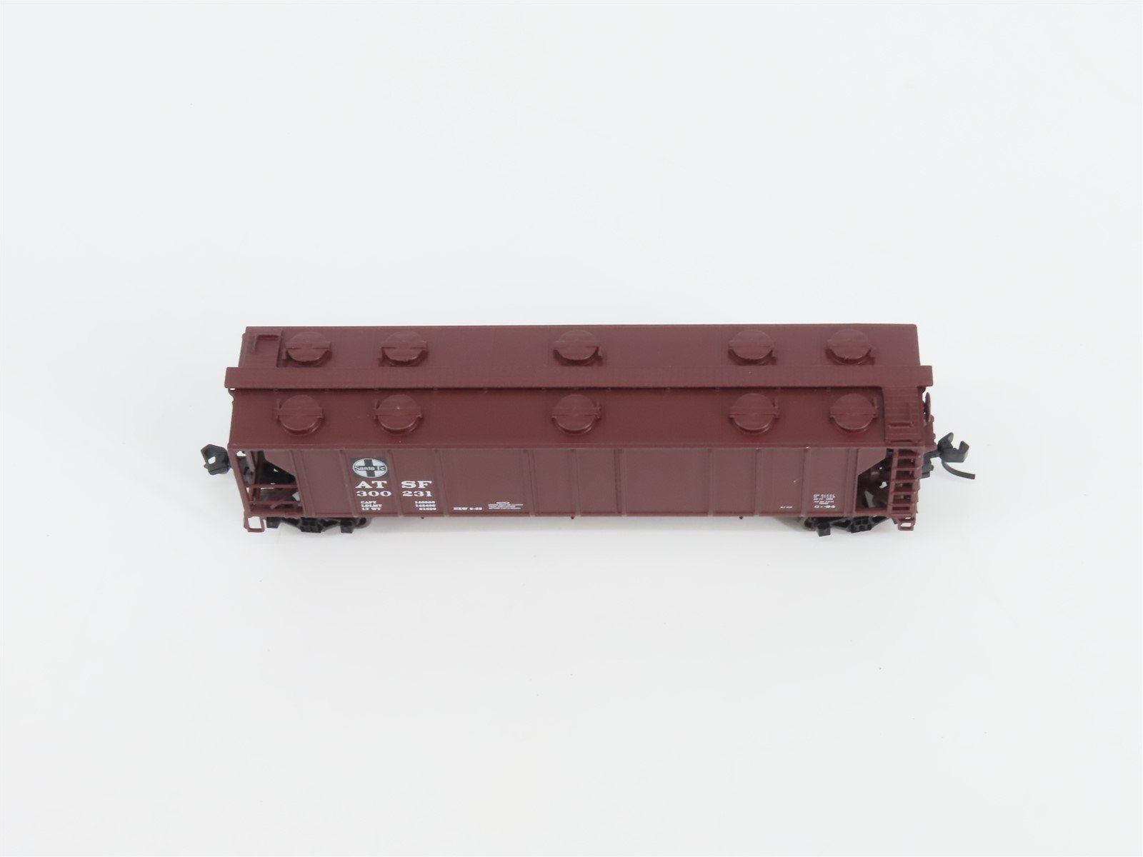 N Scale Athearn 11351 ATSF Santa Fe 3-Bay Covered Hopper #300231