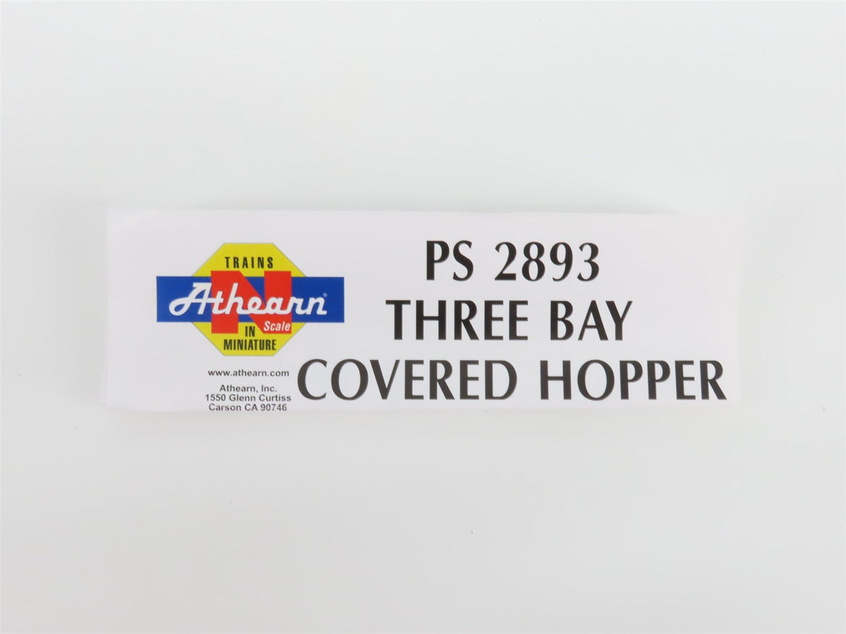 N Scale Athearn 11351 ATSF Santa Fe 3-Bay Covered Hopper #300231