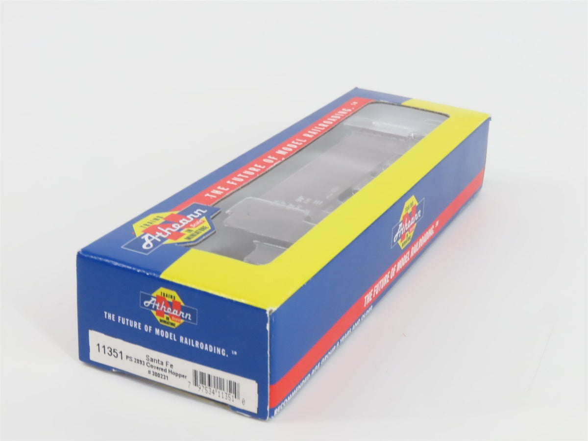 N Scale Athearn 11351 ATSF Santa Fe 3-Bay Covered Hopper #300231
