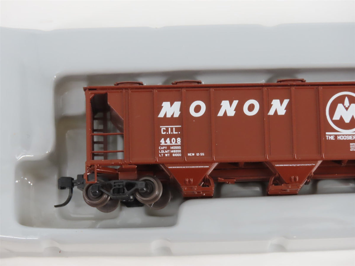 N Scale Athearn 11360 CIL Monon The Hoosier Line 3-Bay Covered Hopper #4408