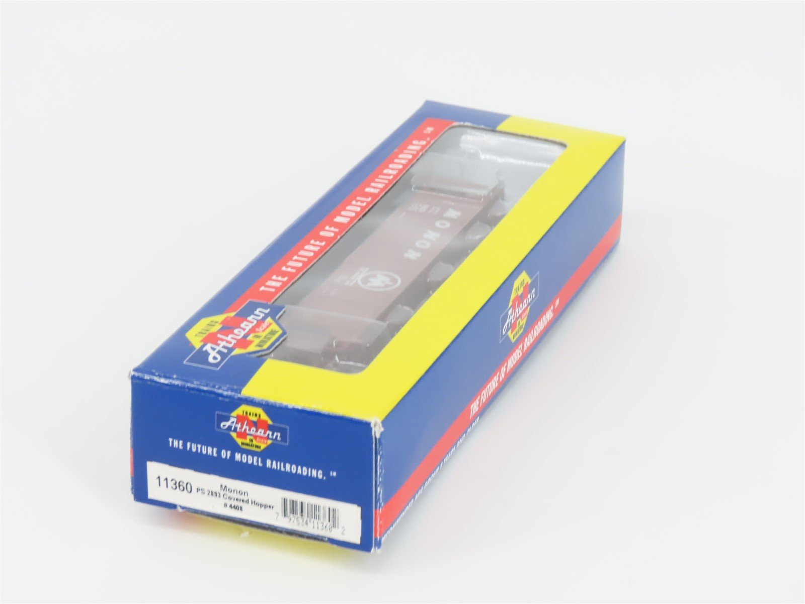 N Scale Athearn 11360 CIL Monon The Hoosier Line 3-Bay Covered Hopper #4408