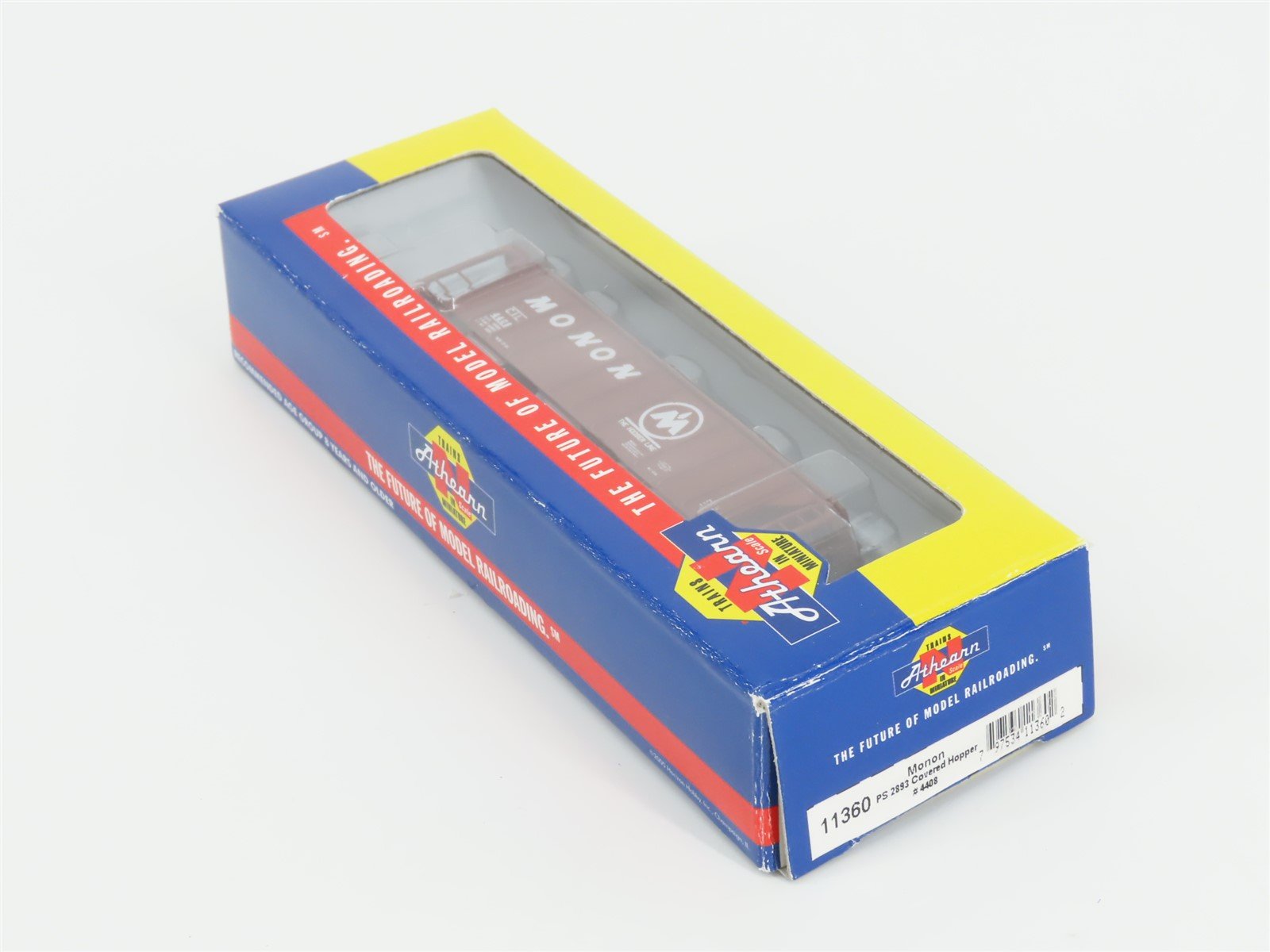 N Scale Athearn 11360 CIL Monon The Hoosier Line 3-Bay Covered Hopper #4408