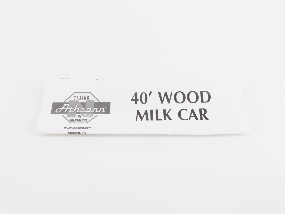 N Scale Athearn 11608 HPHX Hood&#39;s Dairy 40&#39; Wood Milk Car #204
