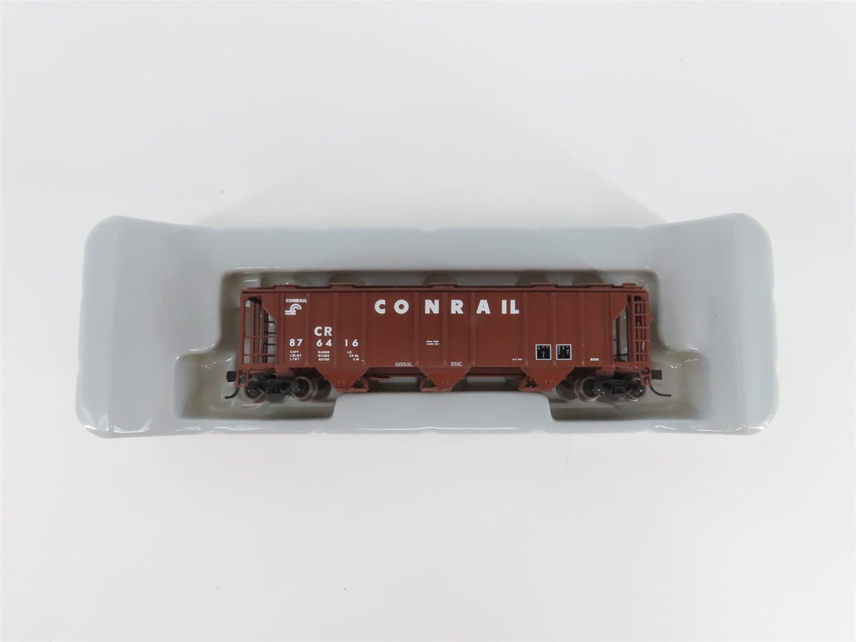 N Scale Athearn 11363 CR Conrail Railroad 3-Bay Covered Hopper #876416