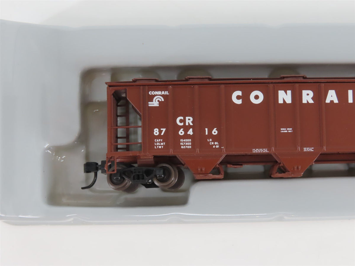 N Scale Athearn 11363 CR Conrail Railroad 3-Bay Covered Hopper #876416
