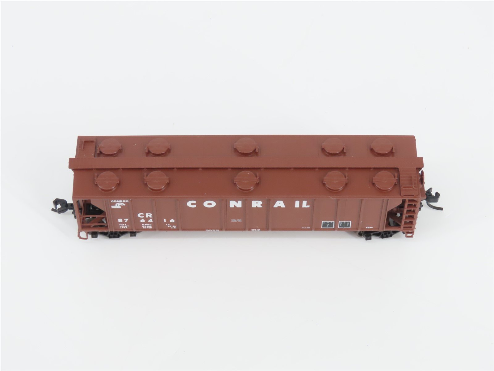 N Scale Athearn 11363 CR Conrail Railroad 3-Bay Covered Hopper #876416
