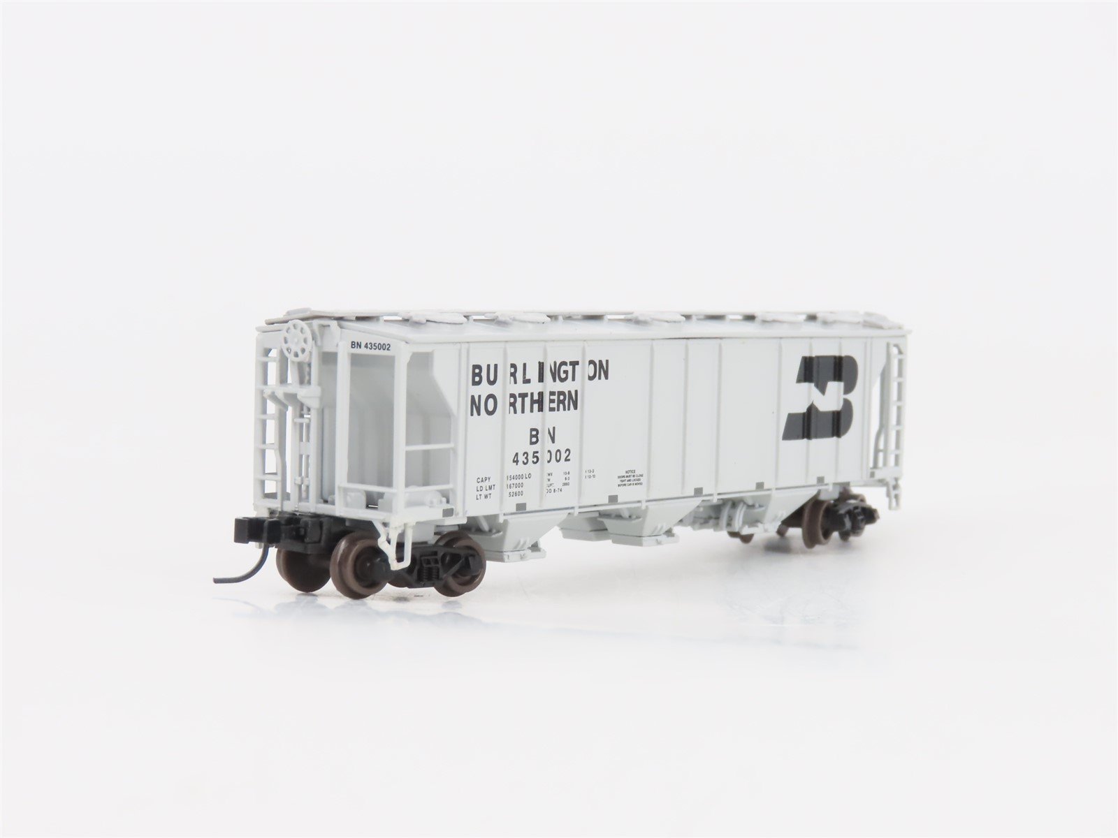 N Scale Athearn 11354 BN Burlington Northern 3-Bay Covered Hopper #435002