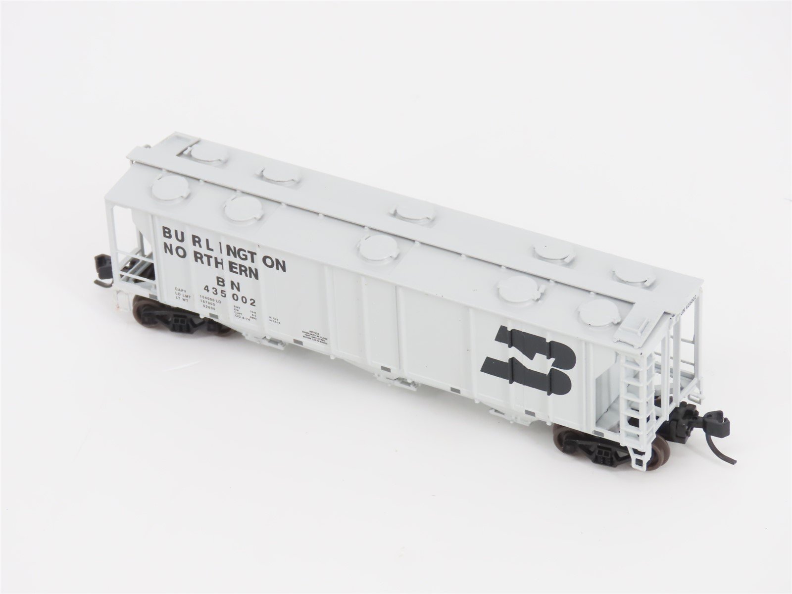 N Scale Athearn 11354 BN Burlington Northern 3-Bay Covered Hopper #435002