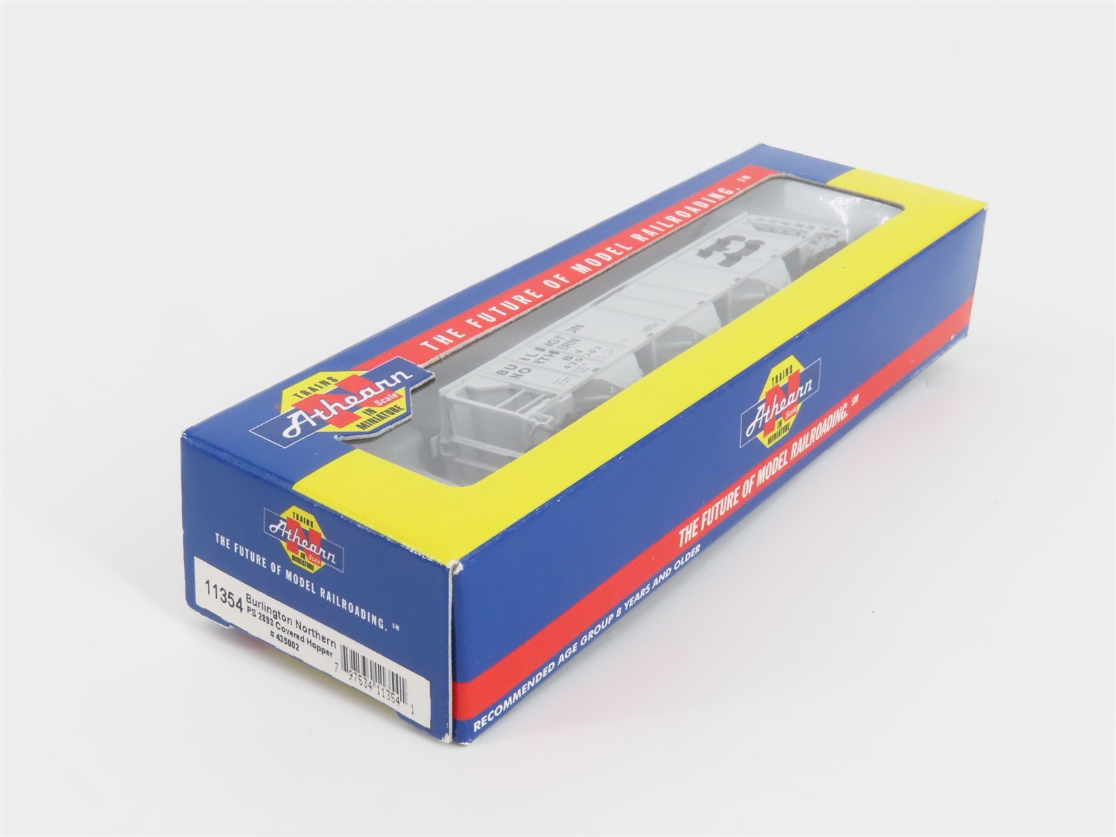 N Scale Athearn 11354 BN Burlington Northern 3-Bay Covered Hopper #435002