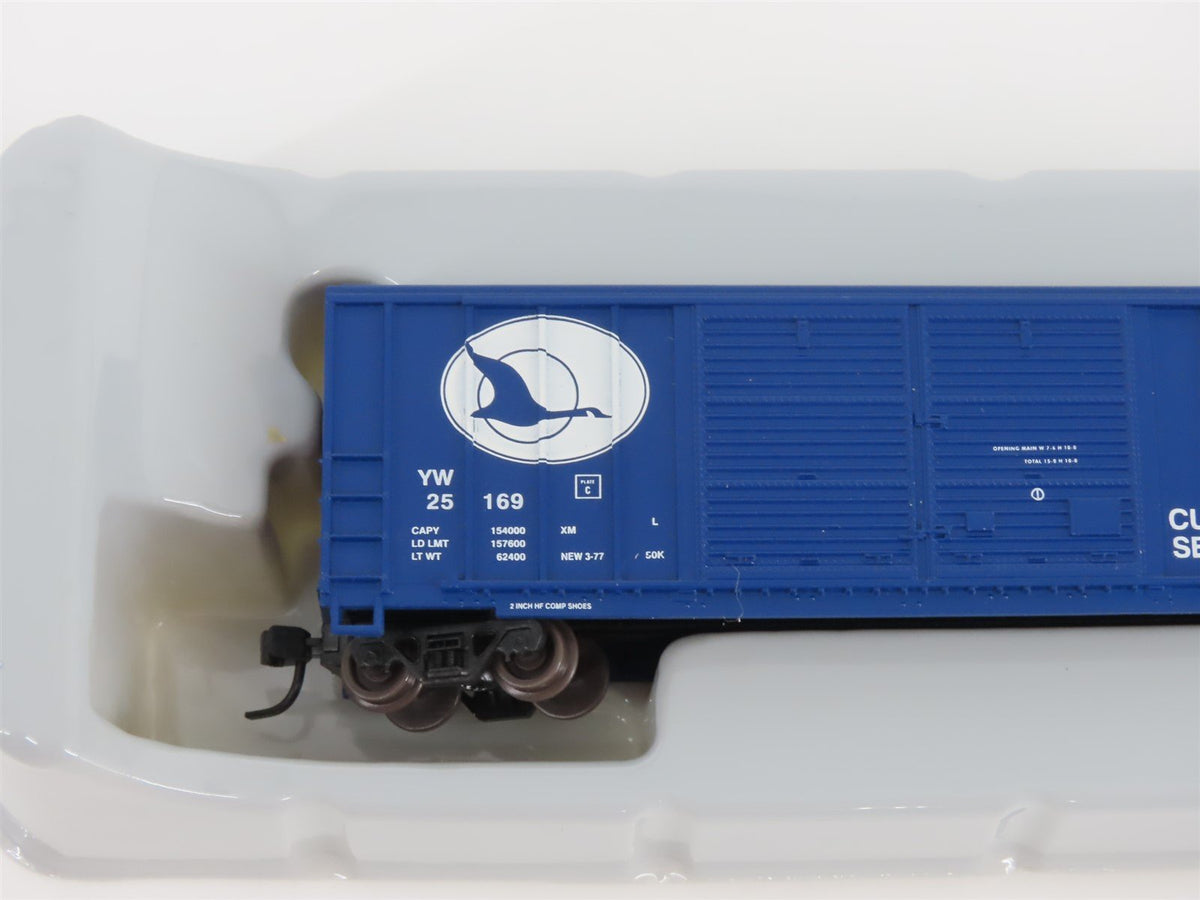 N Scale Athearn 11282 YW Yreka Western 50&#39; Offset Double Door Box Car #25169