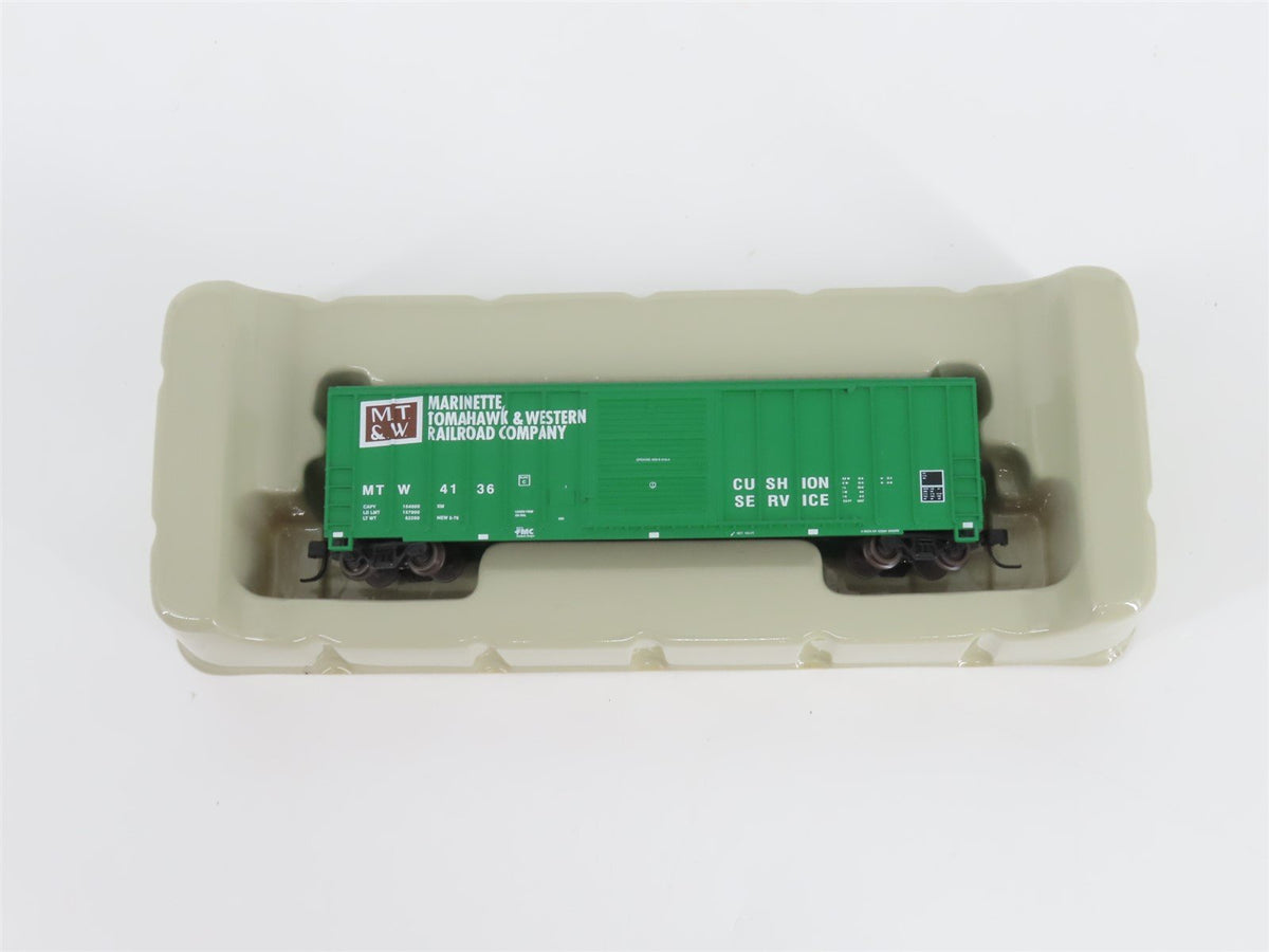 N Scale Athearn 11185 MTW Marinette Tomahawk &amp; Western 50&#39; Box Car #4136