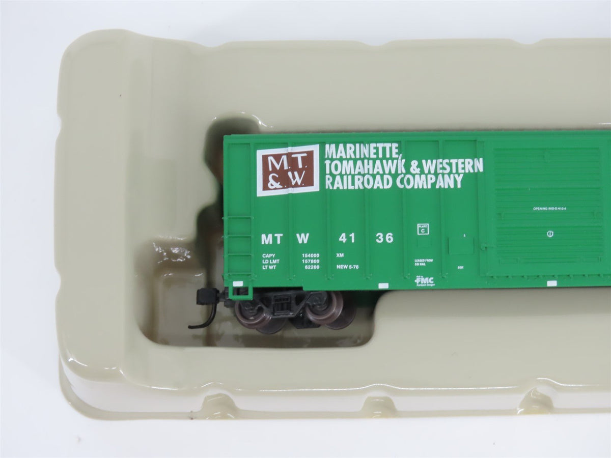 N Scale Athearn 11185 MTW Marinette Tomahawk &amp; Western 50&#39; Box Car #4136