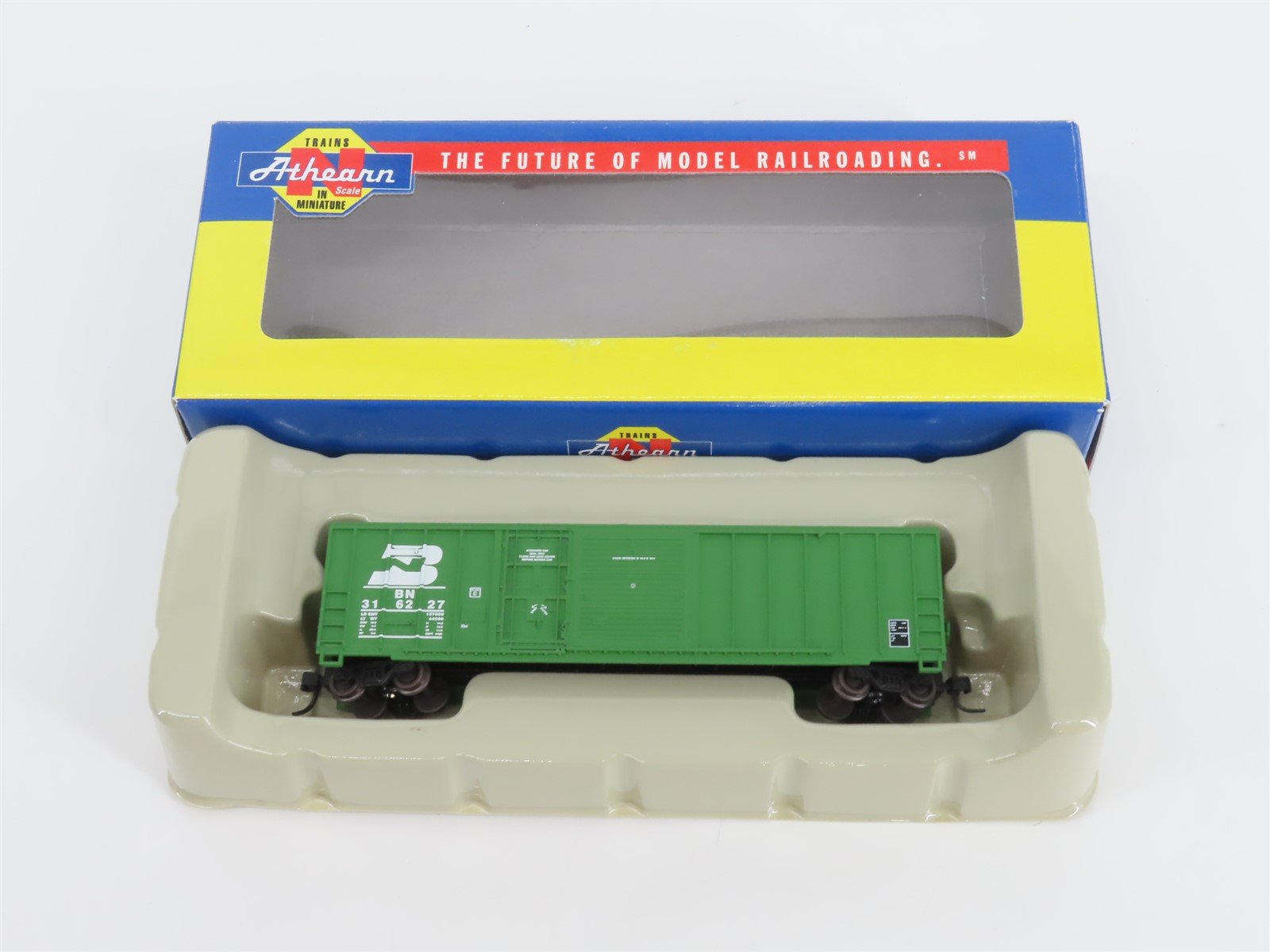 N Scale Athearn 11144 BN Burlington Northern Railroad 50' Box Car #316227