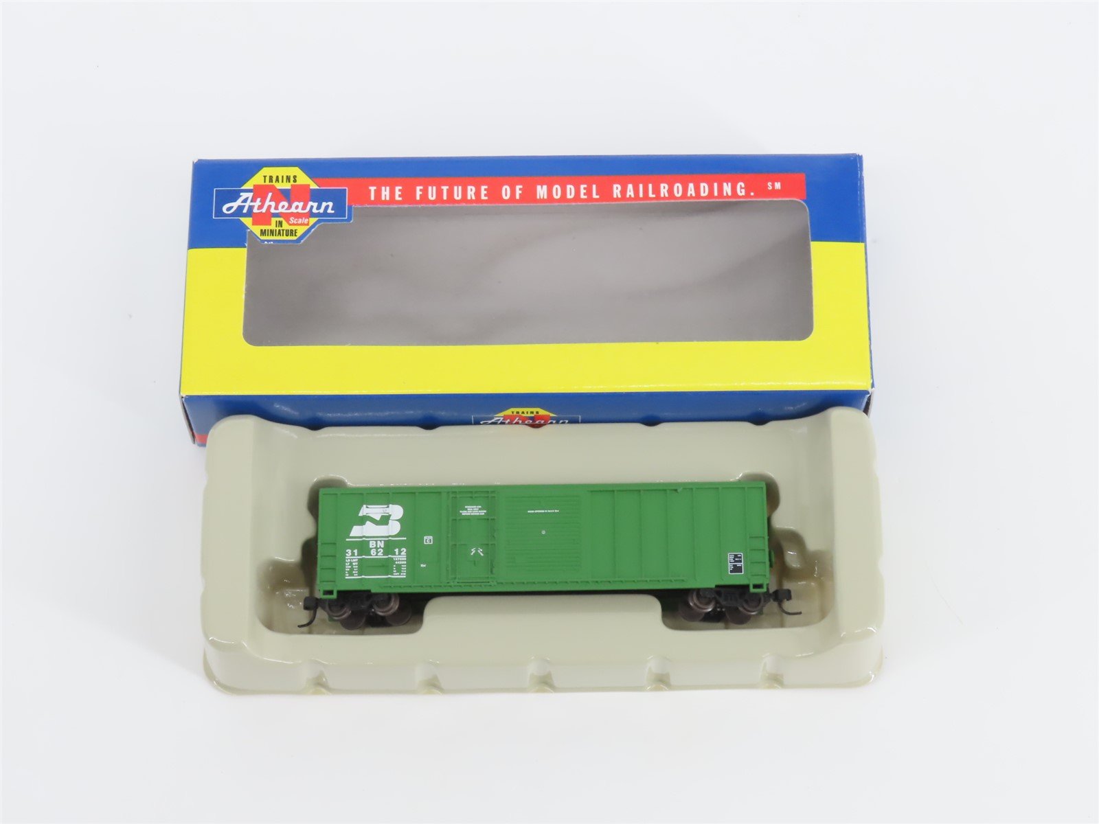 N Scale Athearn 11143 BN Burlington Northern Railroad 50' Box Car #316212