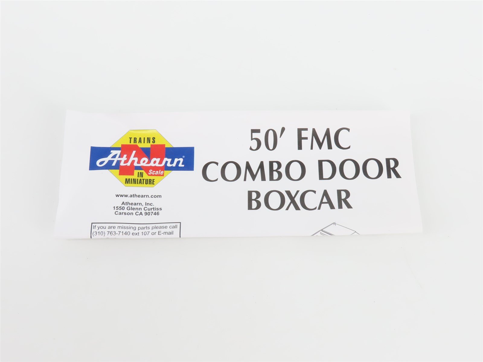 N Scale Athearn 11143 BN Burlington Northern Railroad 50' Box Car #316212