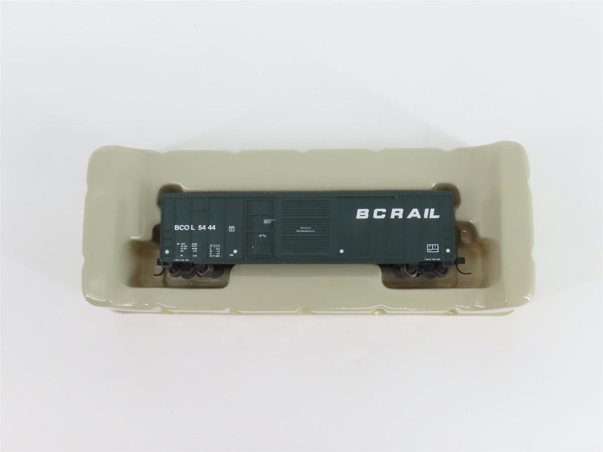N Scale Athearn 11142 BCOL BC Rail 50&#39; Plug &amp; Sliding Door Box Car #5444