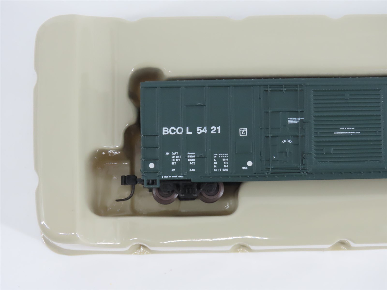 N Scale Athearn 11141 BCOL BC Rail 50' Plug & Sliding Door Box Car #5421