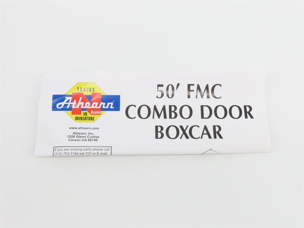 N Scale Athearn 11141 BCOL BC Rail 50&#39; Plug &amp; Sliding Door Box Car #5421
