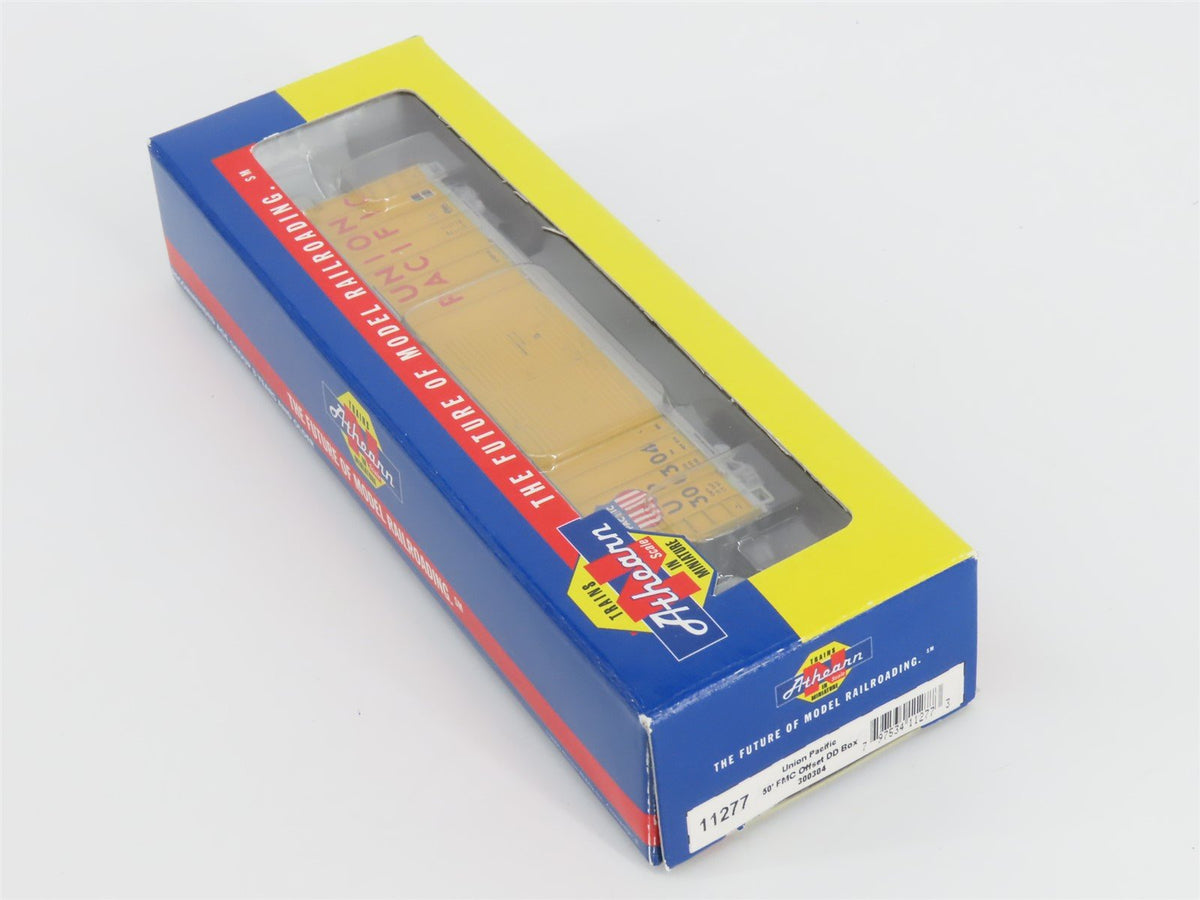 N Scale Athearn 11277 UP Union Pacific 50&#39; Offset Double Door Box Car #300304